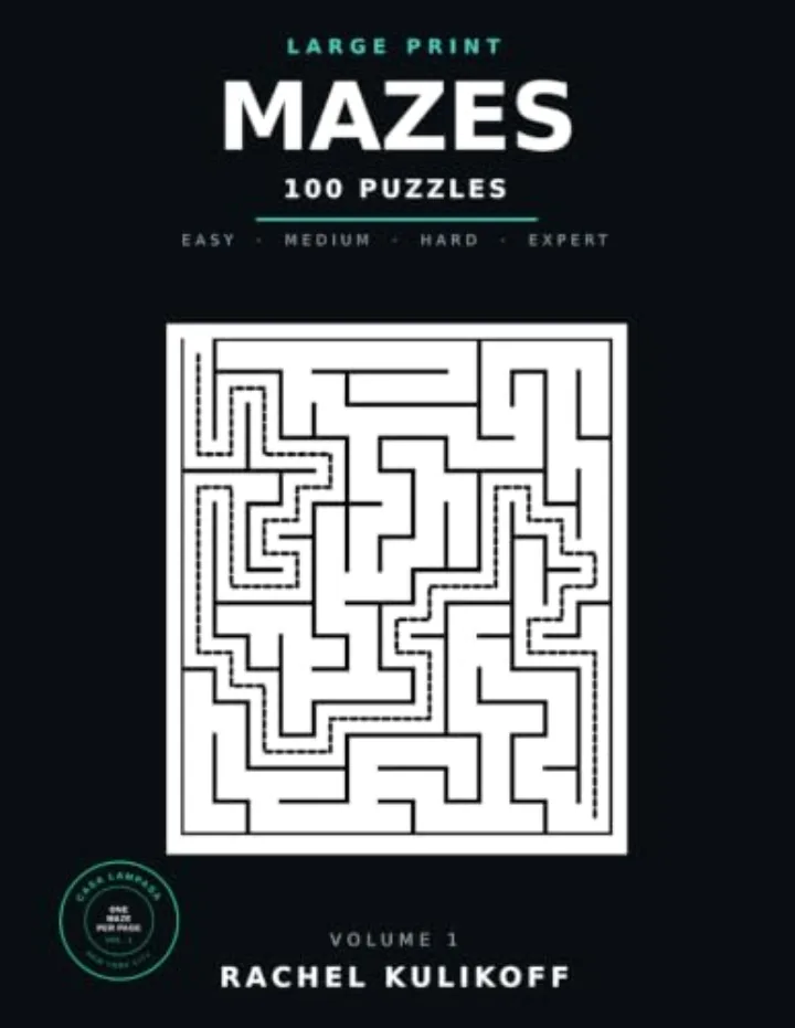 Cover of Large Print Mazes · Volume 1