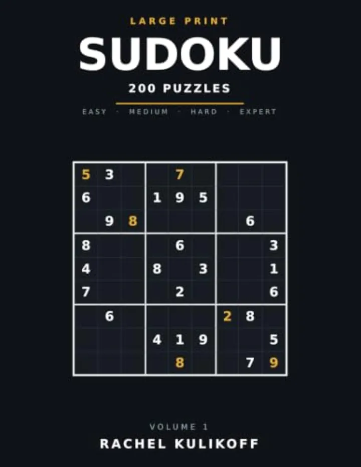 Cover of Large Print Sudoku · Volume 1