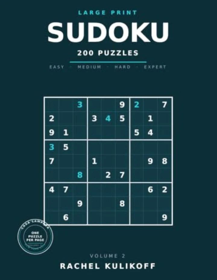 Cover of Large Print Sudoku · Volume 2